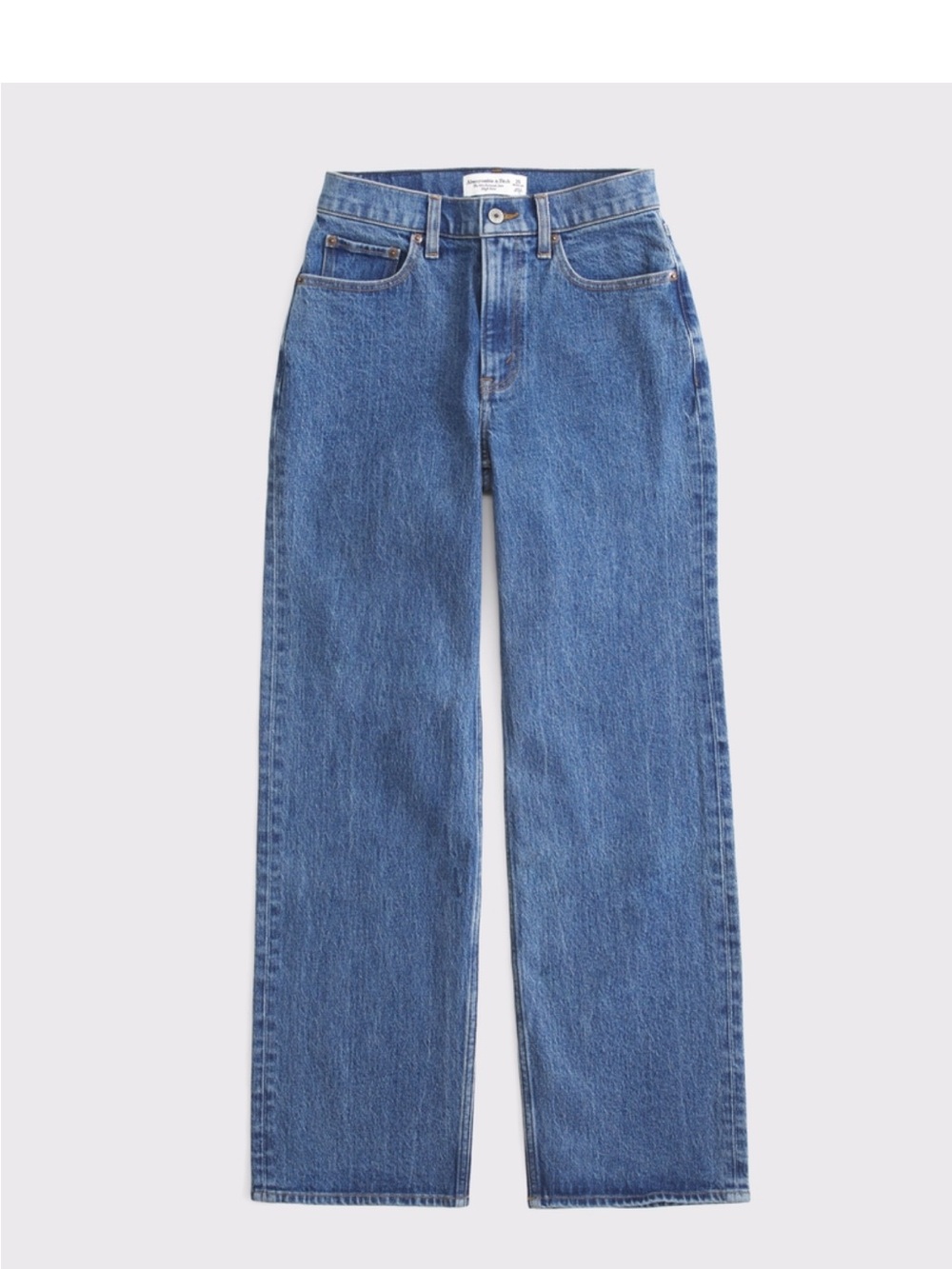 Abercrombie & Fitch Curve love 90’s relaxed Jeans in Blue marble